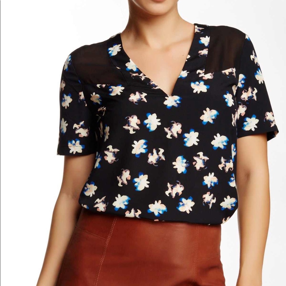 Cooper & Ella Black Floral Blouse